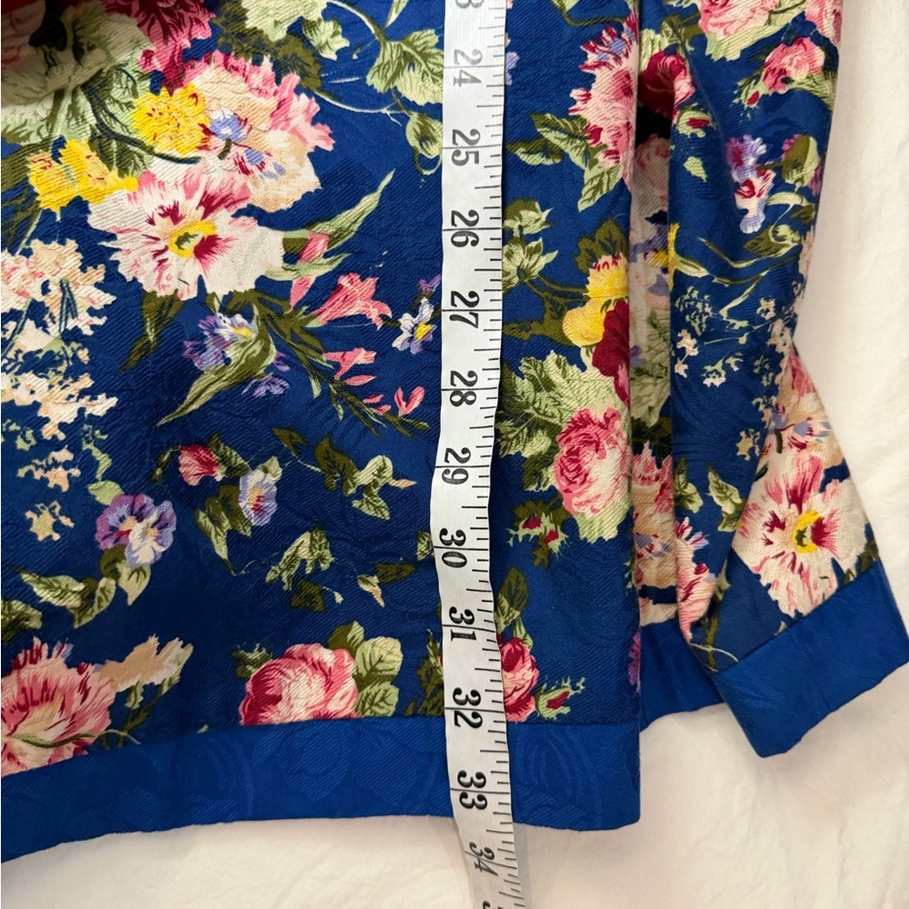 VINTAGE Cotton Jacquard Floral Midi Skirt Cottage‎ Floral 12 M - Picture 9 of 12